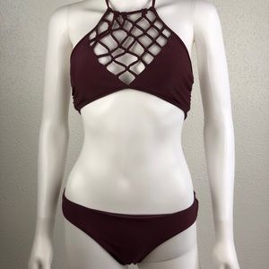 Damsel Burgundy Bikini